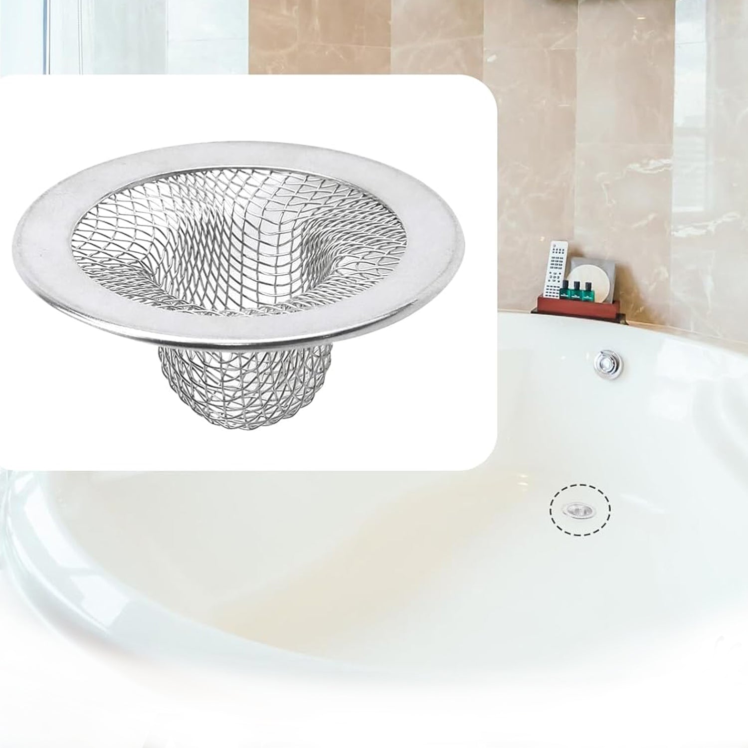 Stainless Steel Kitchen Sink Strainer (2 Pc Set) Stainless Steel Kitchen Sink Strainer (2 Pc Set)